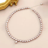 Baroque Pearl Choker Pendant Necklace 925 Sterling Silver