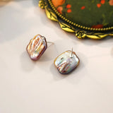Baroque Freshwater Pearl Silver Earrings for Women