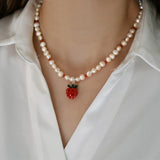 Baroque Freshwater Pearl 925 Silver Necklace for Women Gift
