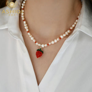 Baroque Pearl 925 Silver Necklace for Women