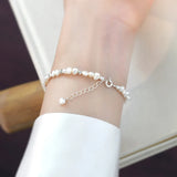 Baroque Pearl Silver Bracelet for Women