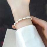 Baroque Pearl 925 Silver Bracelet Jewelry for Women