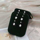 Baroque Pearl 925 Silver Long Earrings Wedding Jewelry