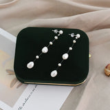 Baroque Pearl 925 Silver Long Earrings Wedding Jewelry