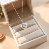 Baroque Pearl Sterling Silver Necklace Freshwater Coin Pendant Women