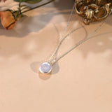 Baroque Pearl Sterling Silver Necklace Freshwater Coin Pendant Women