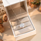 Baroque Pearl Sterling Silver Necklace Freshwater Coin Pendant Women