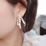 Baroque Pearl 925 Silver Drop Earrings for Women
