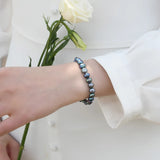 Baroque Pearl Bracelet 925 Silver Button Jewelry