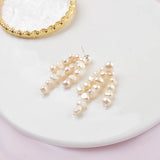 Baroque Pearl Drop Earrings 925 Sterling Silver