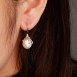 Baroque Pearl Earrings 925 Sterling Silver Drop Earrings For Women