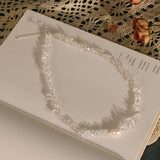 Baroque Pearl Necklace with Crystal Stone Jewelry for Women Gift
