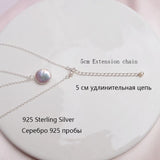 Baroque Pearl 925 Silver Choker Necklace Layer Pendant