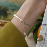 Baroque Pearl Bracelet 925 Sterling Silver Jewelry