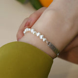 Baroque Pearl Bracelet 925 Sterling Silver Jewelry