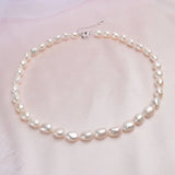 Gray Baroque Pearl Necklace 9-10mm Freshwater Jewelry