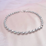Gray Baroque Pearl Necklace 9-10mm Freshwater Jewelry