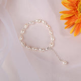 Baroque Pearl Charm Bracelet 925 Sterling Silver Jewelry Gift