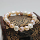 Colorful Baroque Pearl Bracelet for Women Wedding 8-9mm