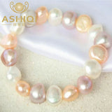 Colorful Baroque Pearl Bracelet for Women Wedding 8-9mm