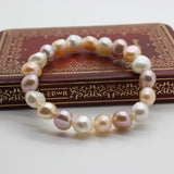 Colorful Baroque Pearl Bracelet for Women Wedding 8-9mm