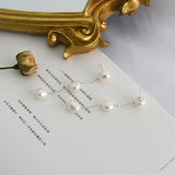 Baroque Pearl 925 Silver Long Earrings for Women