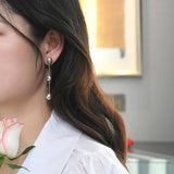 Baroque Pearl 925 Silver Long Earrings for Women