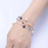 Baroque Pearl Bracelet Colorful Crystal Beads