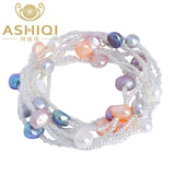 Baroque Pearl Bracelet Colorful Crystal Beads