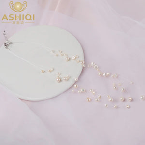 Baroque Pearl Layered Necklace Women 5 Rows Bohemia Jewelry