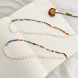 Colorful Bead Baroque Pearl Necklace for Women Gift
