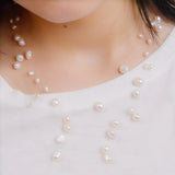 Freshwater Baroque Pearl Necklace 5-Row Bohemia for Women