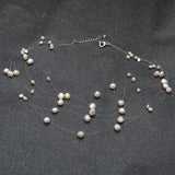 Freshwater Baroque Pearl Necklace 5-Row Bohemia for Women