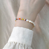 Natural Freshwater Pearl Bracelet Colorful Bead Jewelry