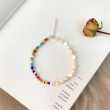 Natural Freshwater Pearl Bracelet Colorful Bead Jewelry