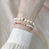 Freshwater Pearl Bracelet Colorful Bead Jewelry for Women