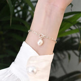 Natural Freshwater Pearl 925 Sterling Silver Bracelet