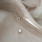 Freshwater Pearl 925 Silver Cat Necklace for Women