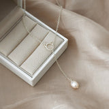 Freshwater Pearl 925 Sterling Silver Cat Necklace for Women