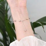 Freshwater Pearl 925 Silver Chain Bracelet - Women's Jewelry Gift