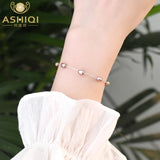 Freshwater Pearl 925 Silver Chain Bracelet Jewelry Women Gift