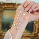 Freshwater Pearl 925 Silver Double Layer Bracelet Jewelry Gift