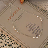 Freshwater Pearl 925 Sterling Silver Chain Necklace for Women