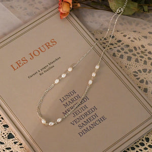 Freshwater Pearl 925 Sterling Silver Chain Necklace for Women