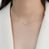 Freshwater Pearl 925 Silver Choker Necklace Layered Chain Jewelry