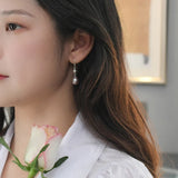 Freshwater Pearl 925 Silver Drop Earrings for Women