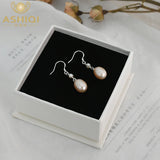 Freshwater Pearl 925 Silver Drop Earrings for Women