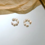 Freshwater Pearl 925 Silver Ear Clips for Women