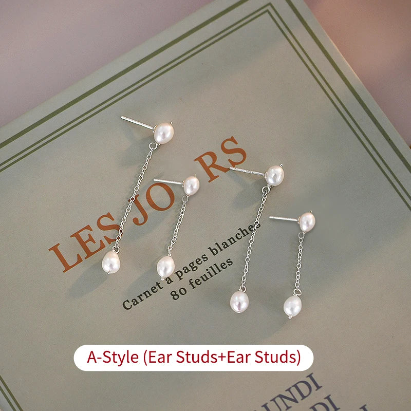 Freshwater Pearl 925 Silver Earrings for Women