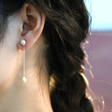 Freshwater Pearl 925 Silver Earrings for Women